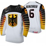 Maillot Hockey Alemania Niklas Heinzinger Domicile 2020 Iihf World Junior Championship Blanc