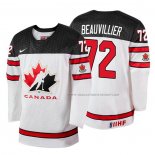 Maillot Hockey Canada Anthony Beauvillier 2018 Iihf World Championship Joueur Blanc