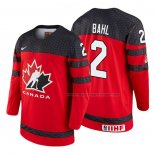 Maillot Hockey Canada Kevin Bahl 2018 Iihf World Championship Joueur Rouge