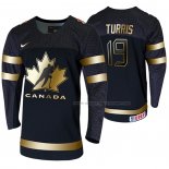 Maillot Hockey Canada Kyle Turris 2020 Iihf World Junior Championship Golden Edition Limited Noir