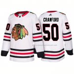 Maillot Hockey Chicago Blackhawks Corey Crawford Exterieur 2018 Blanc