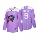 Maillot Hockey Columbus Blue Jackets Artemi Panarin Authentique 2018 Fights Cancer Volet