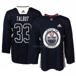 Maillot Hockey Edmonton Oilers Cam Talbot New Season Practice Bleu