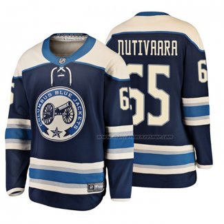 Maillot Hockey Enfant Columbus Blue Jackets Markus Nutivaara 2019 Alterner Breakaway Bleu