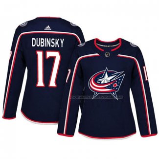 Maillot Hockey Femme Columbus Blue Jackets Brandon Dubinsky Authentique Joueur Bleu