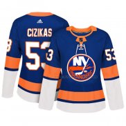 Maillot Hockey Femme New York Islanders Casey Cizikas Authentique Joueur Bleu