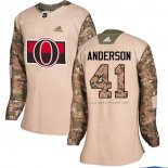 Maillot Hockey Femme Ottawa Senators Craig Anderson Authentique 2017 Veterans Day Camouflage
