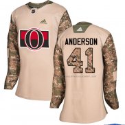 Maillot Hockey Femme Ottawa Senators Craig Anderson Authentique 2017 Veterans Day Camouflage