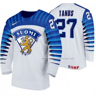 Maillot Hockey Finlandia Kristian Tanus Domicile 2020 Iihf World Junior Championship Blanc