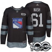 Maillot Hockey New York Rangers Rick Nash 1917-2017 100th Anniversaire Noir