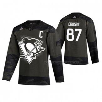 Maillot Hockey Pittsburgh Penguins Sidney Crosby Authentique 2019 Veterans Day Camouflage