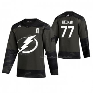 Maillot Hockey Tampa Bay Lightning Victor Hedman 2019 Veterans Day Camouflage