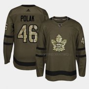 Maillot Hockey Toronto Maple Leafs Roman Polak 2018 Salute To Service Vert Militar