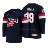 Maillot Hockey USA K'andre Miller 2018 Iihf World Championship Joueur Bleu