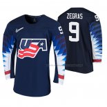 Maillot Hockey USA Trevor Zegras 2020 Iihf World Junior Championship Noir