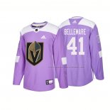 Maillot Hockey Vegas Golden Knights Pierre Edouard Bellemare Authentique 2018 Fights Cancer Volet