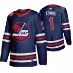 Maillot Hockey Winnipeg Jets Eric Comrie Heritage Classic 2019-20 Bleu