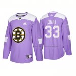 Maillot Hockey Boston Bruins Zdeno Chara Authentique 2018 Fights Cancer Volet