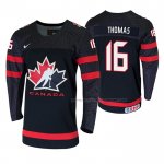 Maillot Hockey Canada Akil Thomas 2020 Iihf World Junior Championship Noir