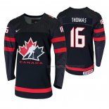 Maillot Hockey Canada Akil Thomas 2020 Iihf World Junior Championship Noir
