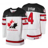 Maillot Hockey Canada Bowen Byram 2018 Iihf World Championship Joueur Blanc