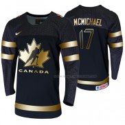 Maillot Hockey Canada Connor Mcmichael 2020 Iihf World Junior Championship Golden Edition Limited Noir