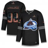 Maillot Hockey Colorado Avalanche Gabriel Landeskog 2020 USA Flag Noir