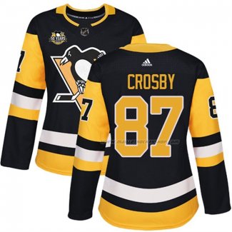 Maillot Hockey Femme Pittsburgh Penguins Sidney Crosby 50 Anniversary Domicile Premier Noir