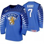 Maillot Hockey Finlandia Oliwer Kaski Exterieur 2020 Iihf World Championship Bleu