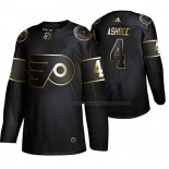 Maillot Hockey Golden Edition Philadelphia Flyers Barry Ashbee Retired Joueur Authentique Noir