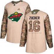 Maillot Hockey Minnesota Wild Jason Zucker Authentique 2017 Veterans Day Camouflage