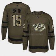 Maillot Hockey Nashville Predators Craig Smith 2018 Salute To Service Vert Militar