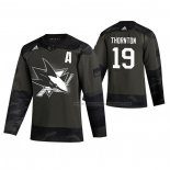 Maillot Hockey San Jose Sharks Joe Thornton 2019 Veterans Day Camouflage
