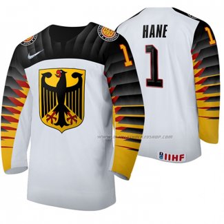 Maillot Hockey Alemania Hendrik Hane Domicile 2020 Iihf World Junior Championship Blanc