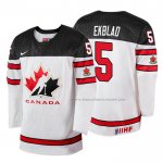 Maillot Hockey Canada Aaron Ekblad 2018 Iihf World Championship Joueur Blanc