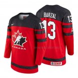 Maillot Hockey Canada Mathew Barzal 2018 Iihf World Championship Joueur Rouge