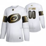 Maillot Hockey Carolina Hurricanes Personnalise Golden Edition Authentique Blanc