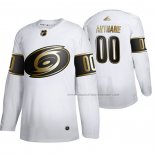 Maillot Hockey Carolina Hurricanes Personnalise Golden Edition Authentique Blanc