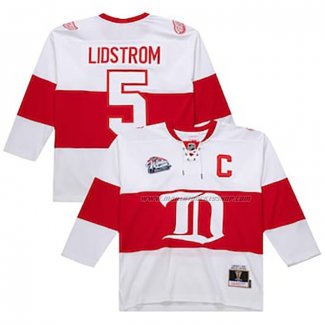 Maillot Hockey Detroit Red Wings Nicklas Lidstrom Mitchell & Ness 2008-09 Blanc