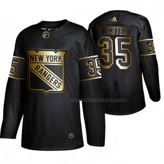 Maillot Hockey Golden Edition New York Rangers Mike Richter Retired Joueur Authentique Noir