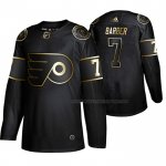 Maillot Hockey Golden Edition Philadelphia Flyers Bill Barber Retired Joueur Authentique Noir