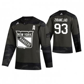 Maillot Hockey New York Rangers Mika Zibanejad 2019 Veterans Day Camouflage