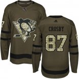Maillot Hockey Pittsburgh Penguins Sidney Crosby 2018 Salute To Service Vert Militar