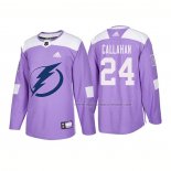 Maillot Hockey Tampa Bay Lightning Ryan Callahan Authentique 2018 Fights Cancer Volet