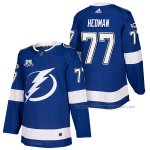 Maillot Hockey Tampa Bay Lightning Victor Hedman Authentique Domicile 2018 Bleu
