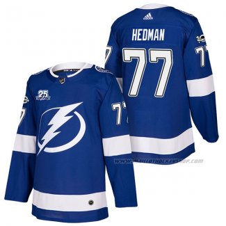 Maillot Hockey Tampa Bay Lightning Victor Hedman Authentique Domicile 2018 Bleu