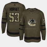 Maillot Hockey Vancouver Canucks Bo Horvat 2018 Salute To Service Vert Militar