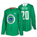 Maillot Hockey Vancouver Canucks Brandon Sutter New Season Practice Vert