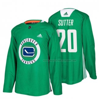 Maillot Hockey Vancouver Canucks Brandon Sutter New Season Practice Vert