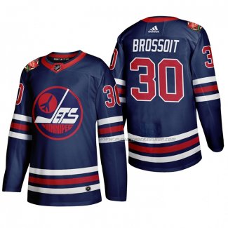 Maillot Hockey Winnipeg Jets Laurent Brossoit Heritage Classic 2019-20 Bleu